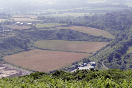 Site of the proposed Peel sewage works