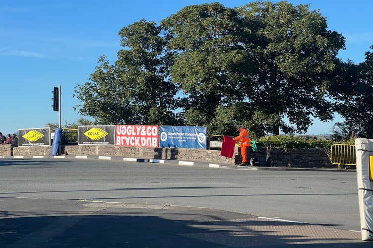 Red flags were raised by marshals around the Billown Circuit on Monday evening following a serious incident 