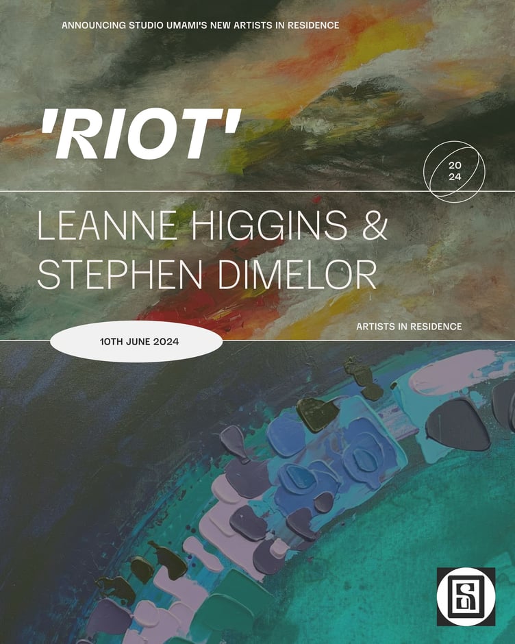 'Riot' at Studio Umami in Ramsey, from latest artists-in-residence Leanne Higgins and Stephen Dimelor