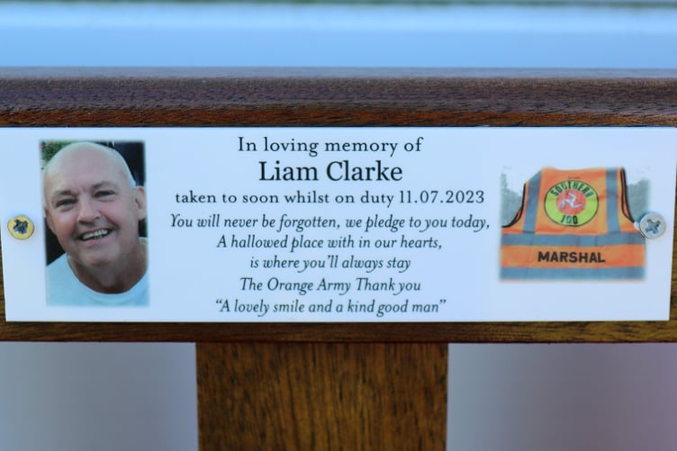 A memorial seat has also been installed outside of the centre in the Southern 100 club's headquarters enclosure