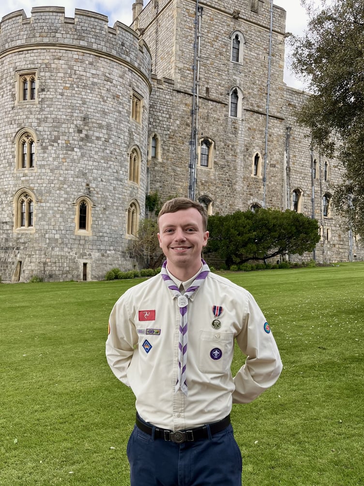 David Cowin after receiving his medal at Windsor Castle recently