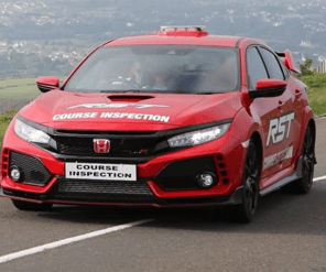 Shaun Counsell at the wheel of the TT course car