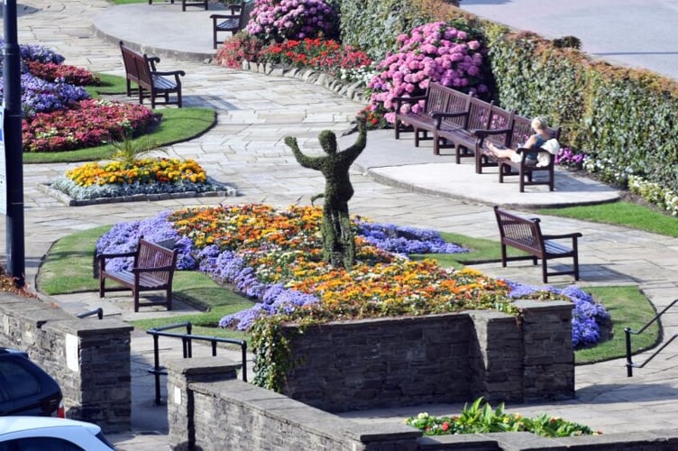 How Douglas Promenade sunken gardens look at the moment