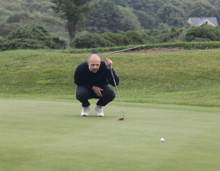 Mark Sutton will go up against Liam Cowin in one of the semi-finals in the island men's golf championships this evening (Friday)