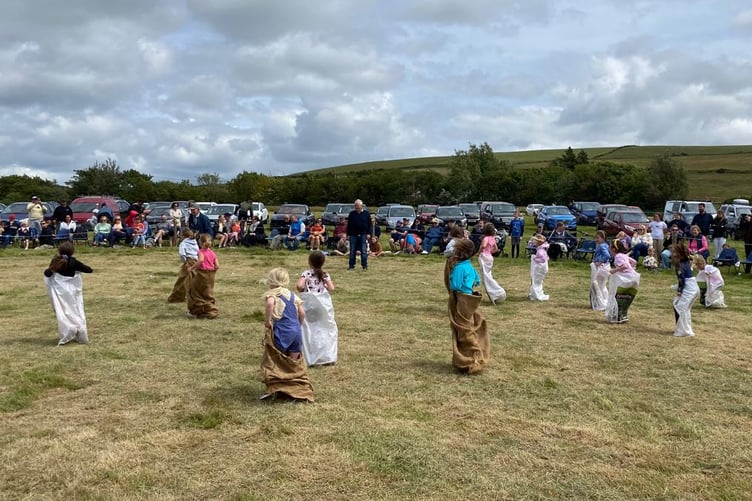 The sack race at the annual Cronk-y-Voddy sports which took place on Tynwald Day