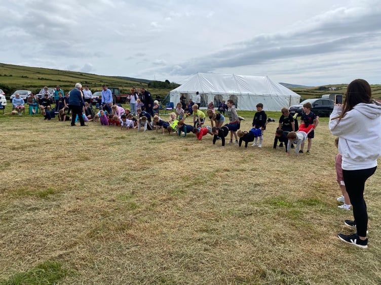 The children's wheelbarrow race proved popular