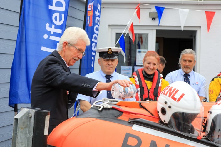 Mike Keggin MBE officially names the lifeboat
