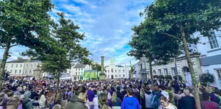 Roughly 1,000 people attend Castletown Market Square for Euros final