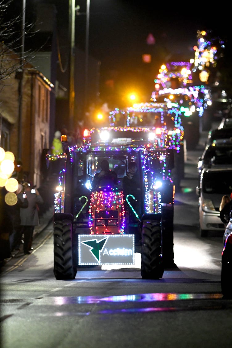 The Young Farmers Tractor Run passes through Foxdale