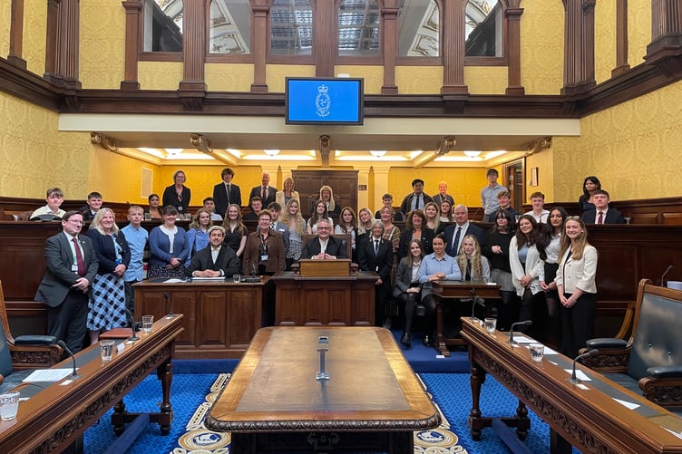 The Junior Tynwald session saw high school students from around the island invited to take part in a mock sitting