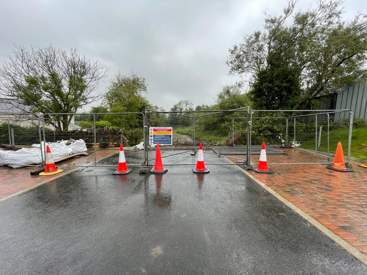 The access road from the Roundhouse Car Park to Ballaoates Road