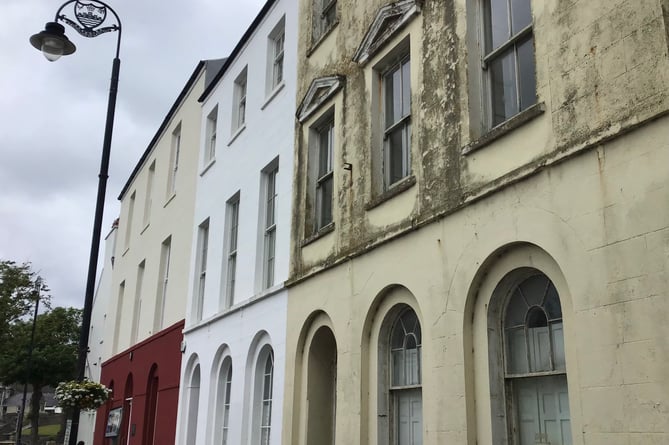 An empty property in Castletown Square as identified by Arbory, Castletown and Malew MHK Jason Moorhouse