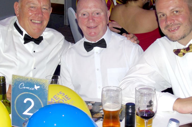 DRUFC chairman John Gelling (left) and club members John Hyland and Ian Aldred