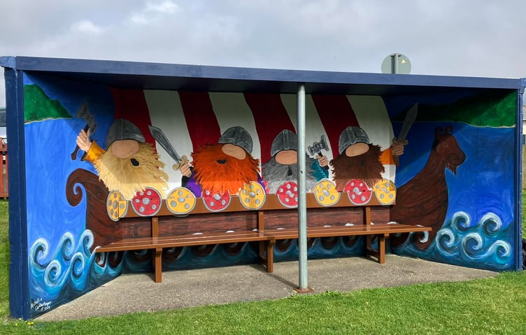 The completion of the first shelter in the Mooragh Park Shelter Art Project