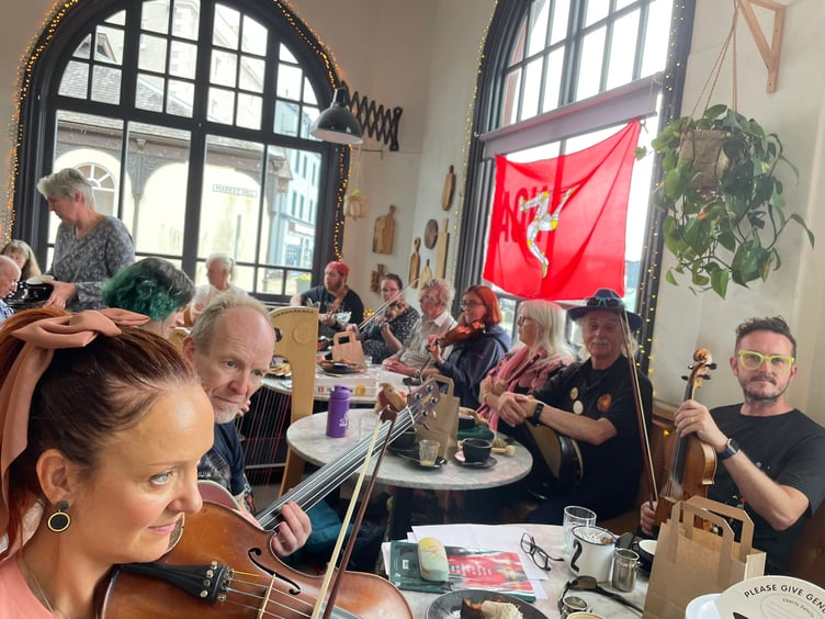 The Manx music session at Noa Bakehouse on Monday