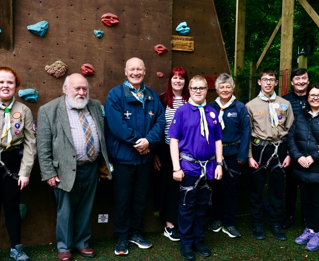 Isle of Man Scouts unveil new climbing wall in memory of former member