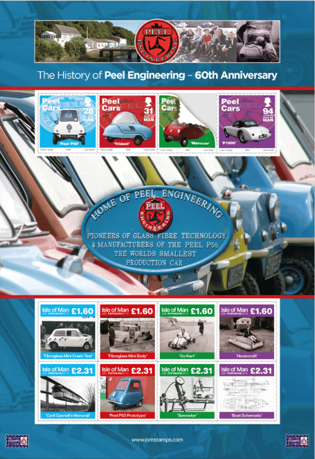 Isle of Man Post Office has released a sheetlet commemorating the rich and fascinating history of Peel Engineering