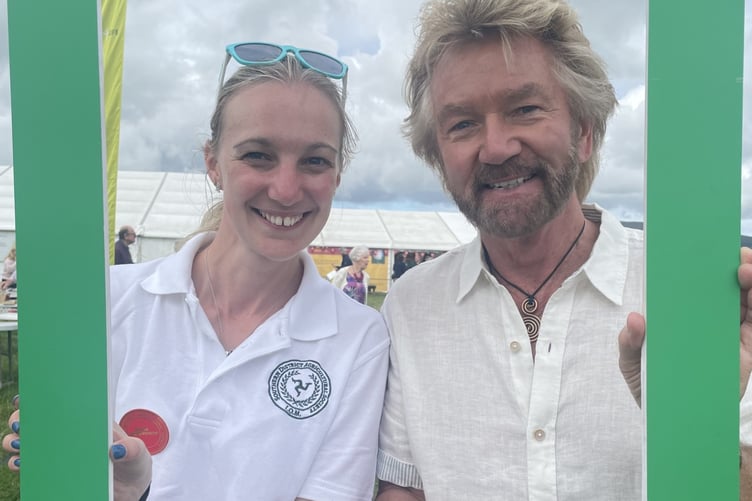 Noel Edmonds with Southern Agricultural Show Supervisor Briony Vernon