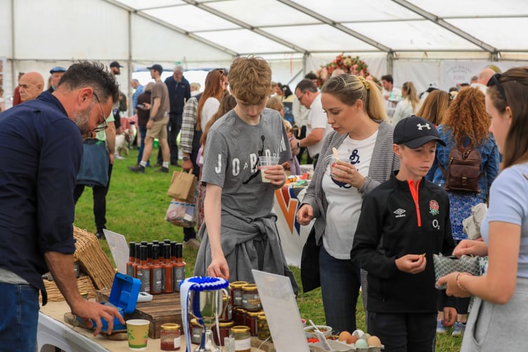 The local produce tent was well attended