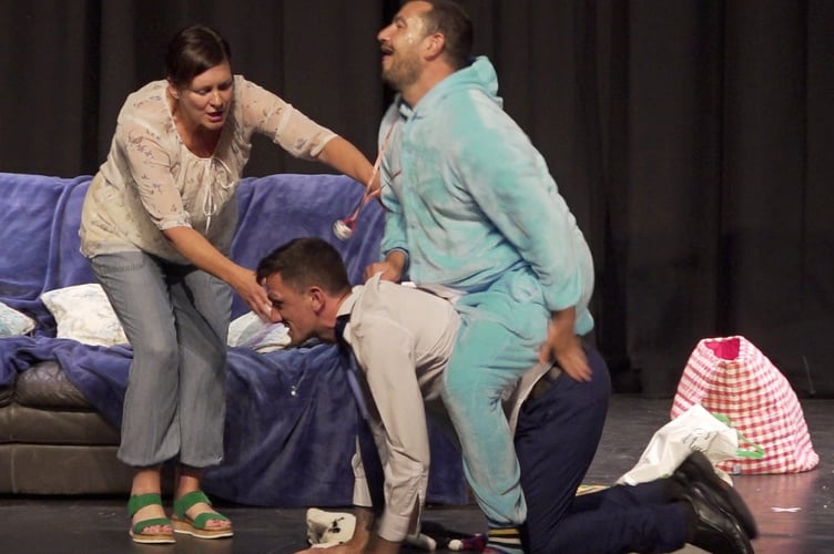 The Island-based Service Platers performing the play Babysitting Calvin