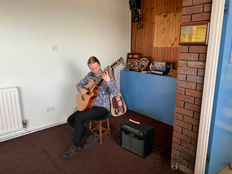 Jacques Carroll-Leitano performs in the Yacht Club