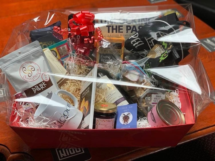 The prize hamper for the winners of the treasure trail