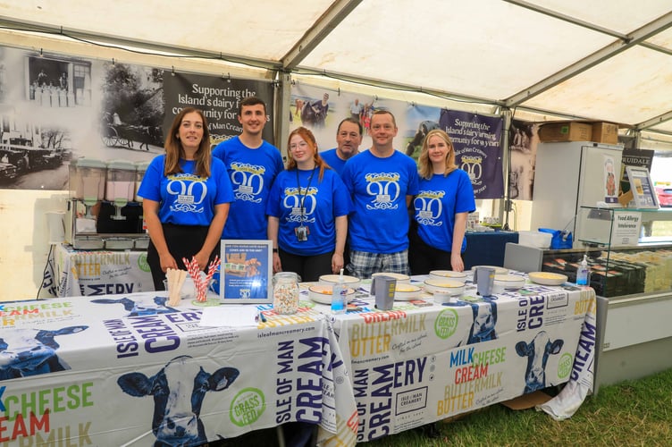 The Isle of Man Creamery stall in the local produce tent