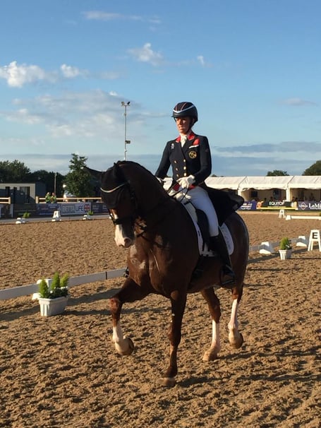 Charlotte Dujardin competing in 2021 