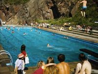 Look back at the Island's outdoor pools and the strange rules in place