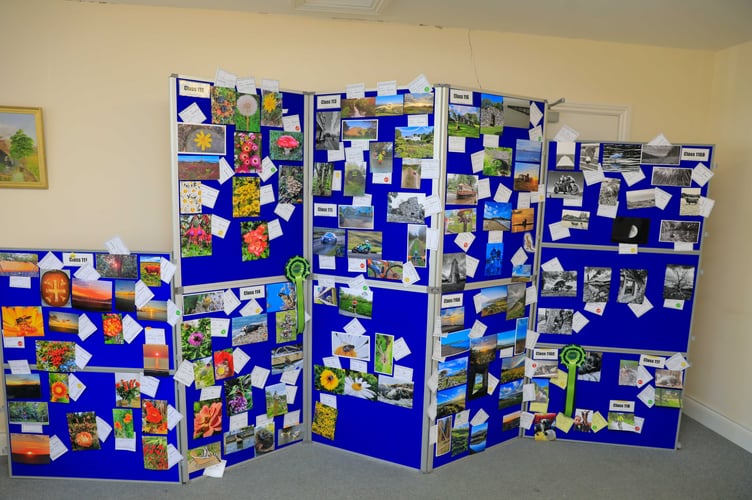A photo display at the Sulby Horticultural Show