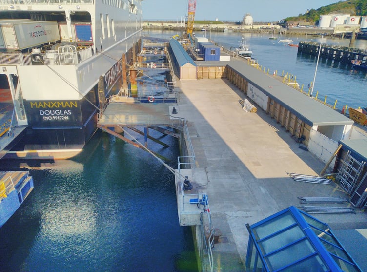 Work is ongoing to upgrade the King Edward VIII pier in Douglas