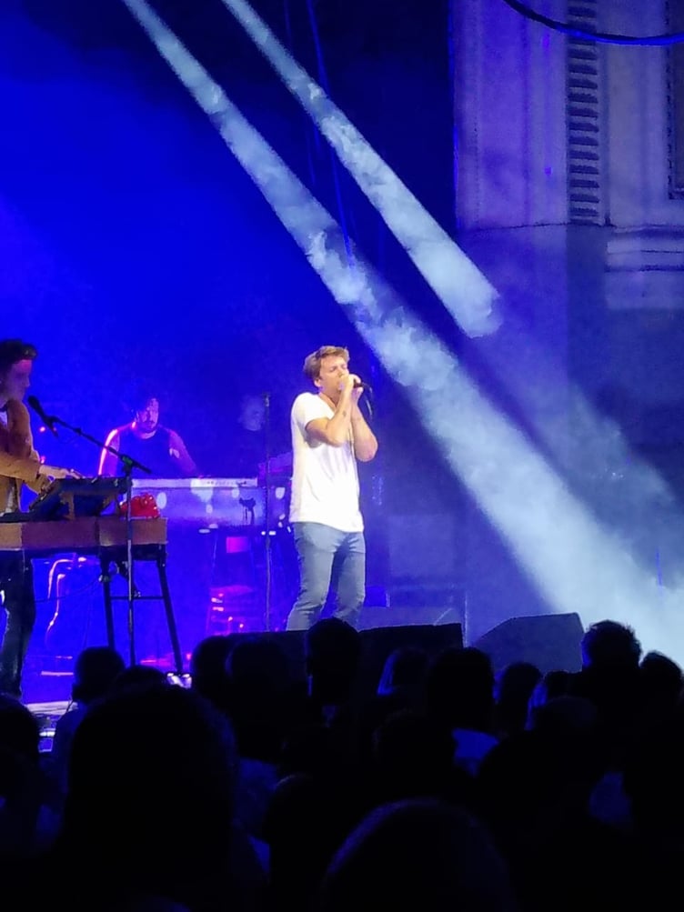 Paolo Nutini performing at the Villa Marina on Friday, August 2