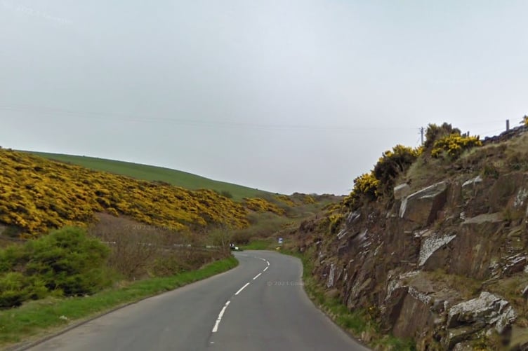 The bend known as the Devil's Elbow between Kirk Michael and Peel