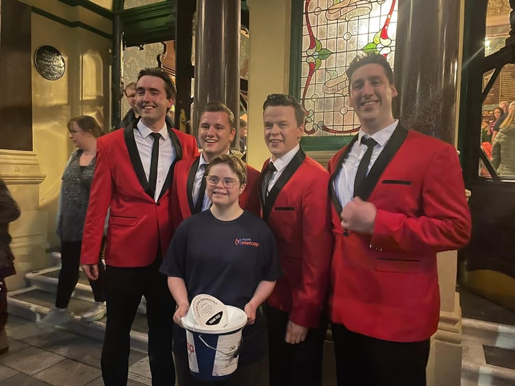 Manx Mencap raised £625.61 in bucket collections following Two Feathers’ Productions 10-show run of Jersey Boys in July