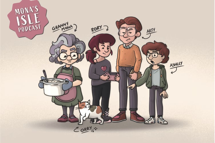 Artwork from the 'Mona's Isle' podcast