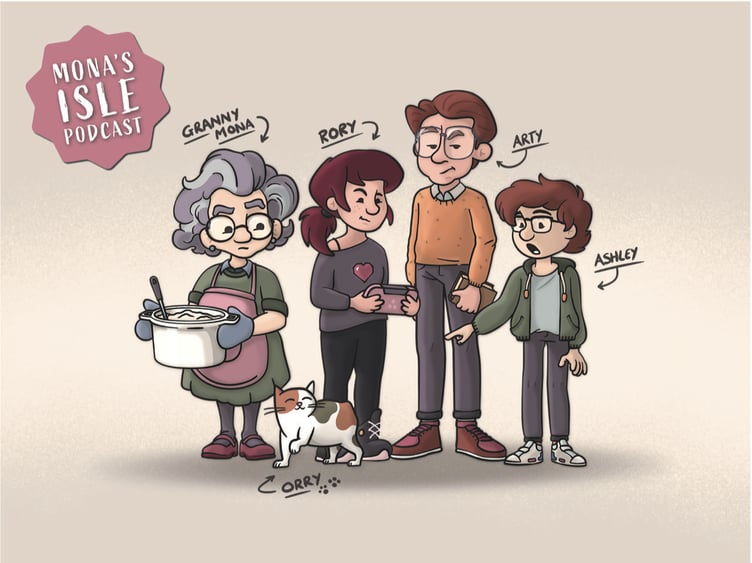 Artwork from the 'Mona's Isle' podcast
