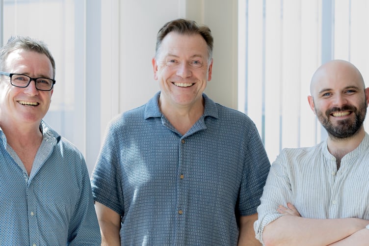 (From left to right): Lee McLellan (572's head of business Development, 572) Richard Slee (572's head of strategy and PR) and Pete Wicks (572 director)