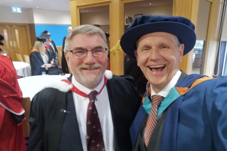Andy Davies (former undergraduate programme lead) and Scott Wilkes (head of school)