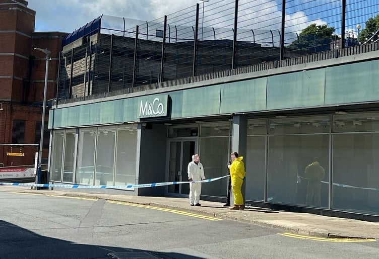 Market Street was cordoned off after the incident