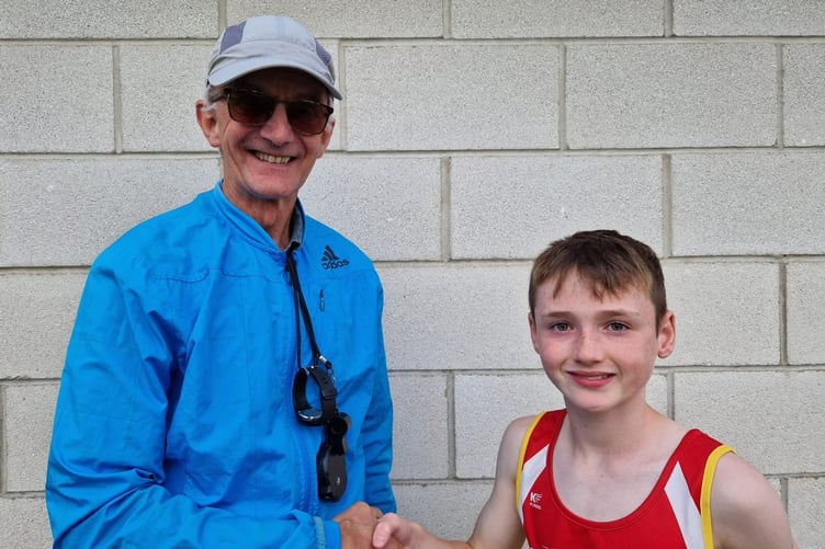 Seamus Hall (right) with coach Andy Fox