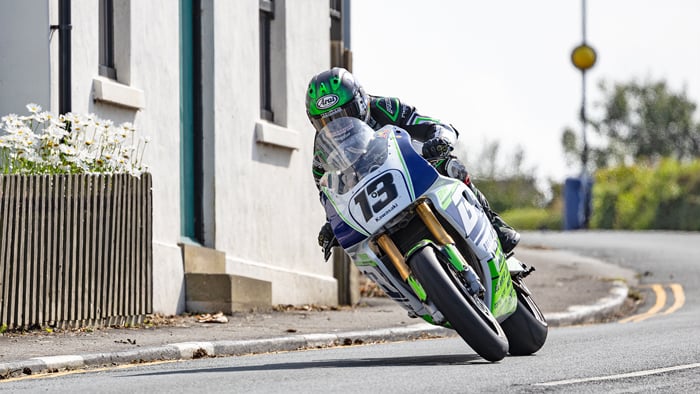 Dominic Herbertson on the BHR Kawasaki during last year's event