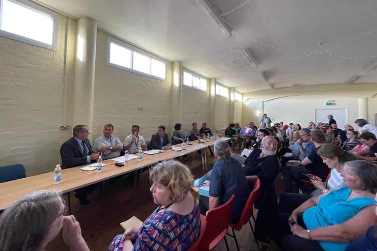More than 100 people attended the public meeting over Jurby airfield