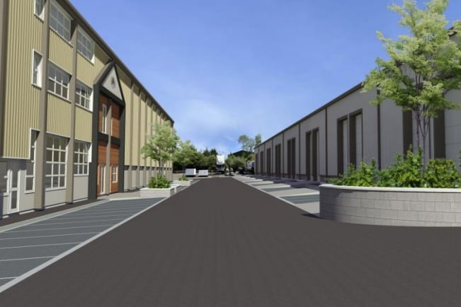 How the proposed enterprise park would look at the Heron & Brearley site in Kewaigue