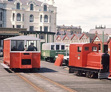 The trains and trams at Ramsey's Queen's Pier