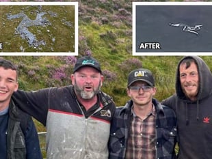 Four friends brought 100ft 'Three Legs' landmark back to former glory