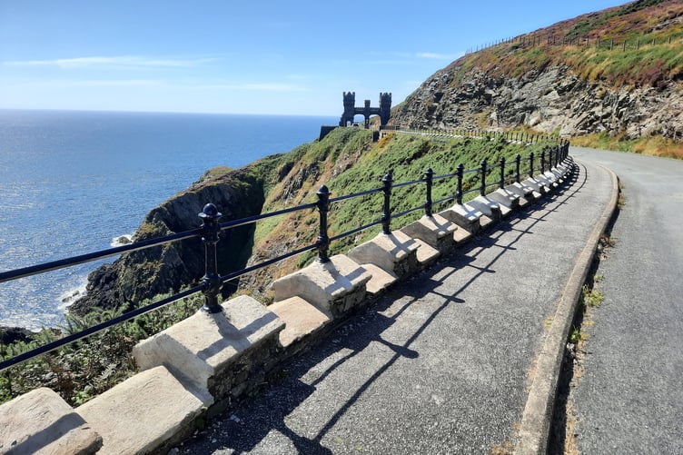 The newly refurbished railings at Marine Drive in Douglas