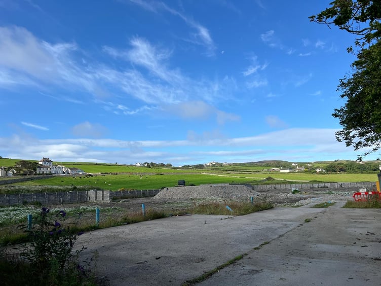 The site behind the Station Pub in Port St Mary, which was close to becoming the new home of the village's Bowling Club