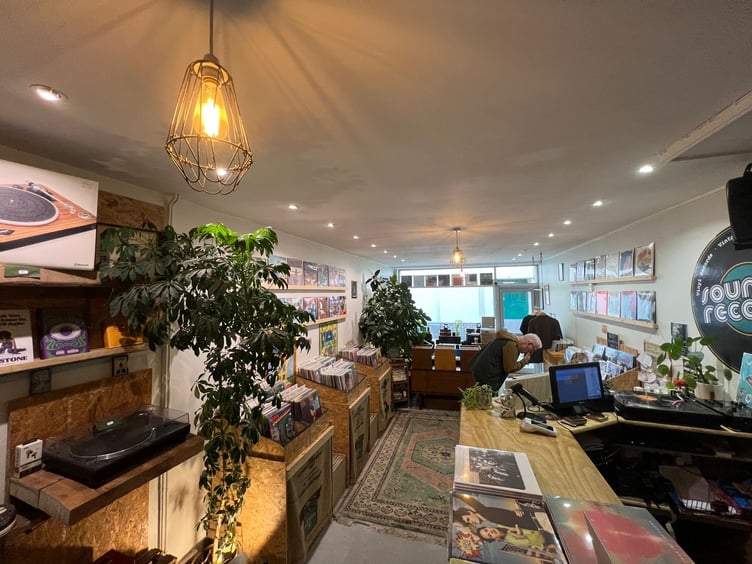 The downstairs of Sound Records