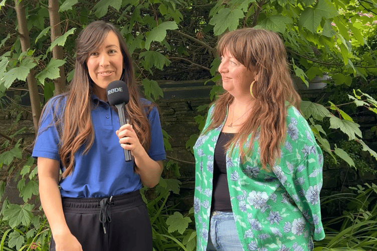 Jade Foster of Net Zero Isle of Man and Jacqui Keenan of UNESCO Biosphere Isle of Man