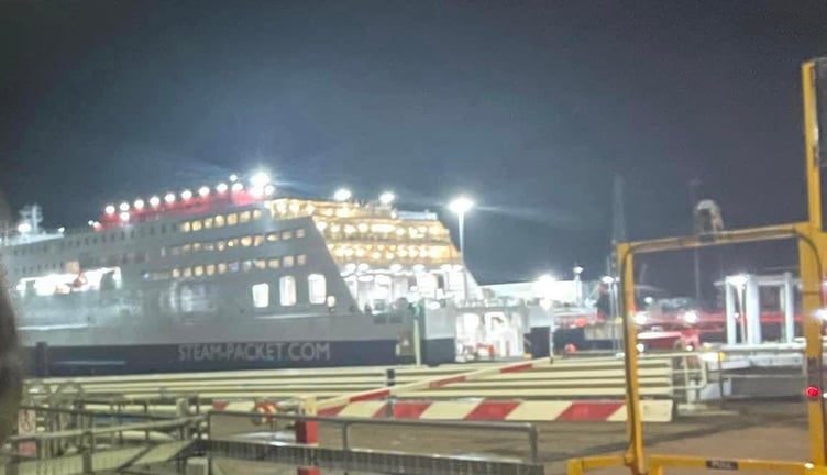 The incident happened as the Manxman entered Heysham Port in Lancashire during the early hours of Wednesday morning.